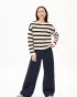 ARMEDANGELS - Pull MERINAA STRIPED - Oatmilk-black