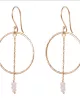 A Beautiful Story - Boucles d'oreilles Talent Quartz Rose Plaqué Or