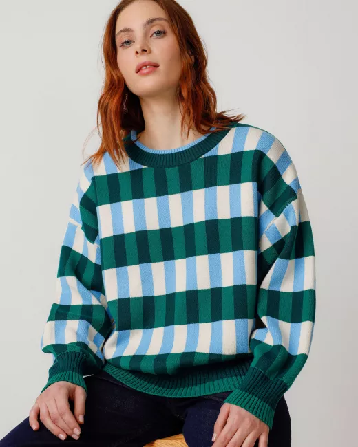 Organic cotton knit sweater LARHUN