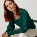 Organic cotton knit sweater DUDEA