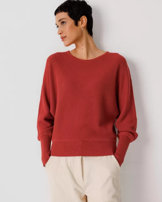 Organic cotton knit sweater GURENDE