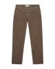 KUYICHI - Pantalon chino taupe en velours côtelé