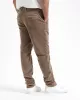 KUYICHI - Pantalon chino taupe en velours côtelé