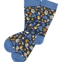 Chaussettes à motifs floraux en coton bio