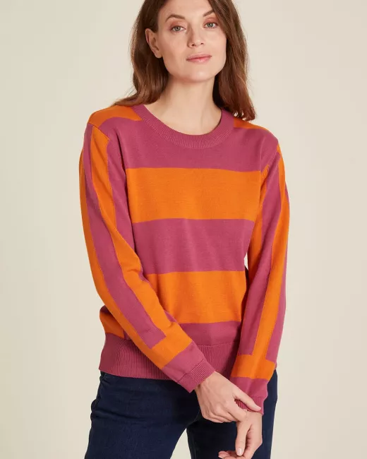 Sweatshirt with an XXL collar in organic cotton jersey