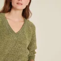 Loose sweater in organic cotton knit