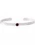 Sensitive Garnet Silver Plated Bracelet