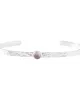 Sensitive Garnet Silver Plated Bracelet