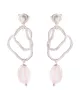 A Beautiful Story - Boucles d'oreilles Fascinated Quartz rose Argent 