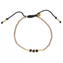 Bracelet Decent Onyx noir Gold