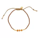 Bracelet Decent Cornaline Gold