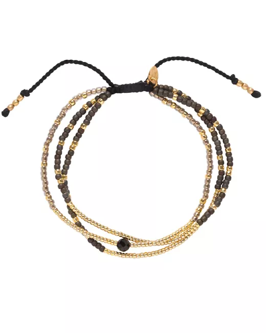 A Beautiful Story - Bracelet Sensation Onyx noir Gold