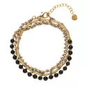 Advanced Black Onyx Gold Bracelet