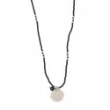 Timeless Zwarte Onyx Zilverkleurige Ketting