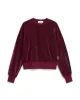 Armedangels - Sweatshirt oversize en velours bordeaux LEDIANAA