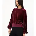 Sweatshirt oversize en velours bordeaux LEDIANAA