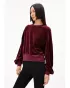 Sweatshirt oversize en velours bordeaux LEDIANAA