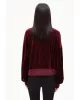 Armedangels - Sweatshirt oversize en velours bordeaux LEDIANAA