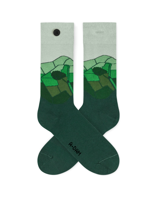 A-DAM - Chaussettes en coton bio Green fields