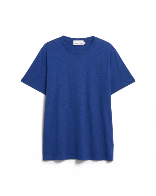 ARMEDANGELS - T-shirt chiné bleu en coton bio