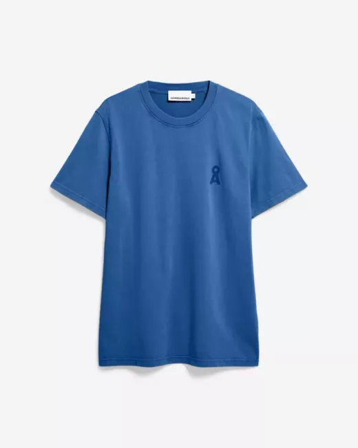 ARMEDANGELS - T-shirt MAARKOS GMT DYE bleu en coton bio