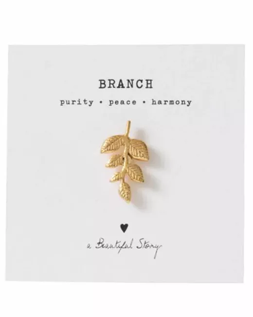 A Beautiful Story - Broche Branche Plaqué Or