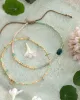 A Beautiful Story - Bracelet de cheville Thoughtful Aventurine Gold 