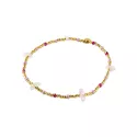 Thoughtful Rose Quartz Gold Anklet