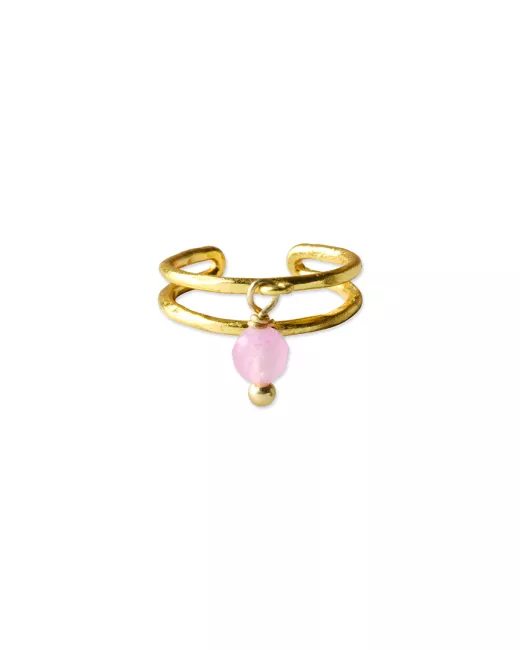 A Beautifil Story - Earcuff Gemstone Quartz Rose Or