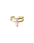 Gemstone Earcuff Rozenkwarts Goud