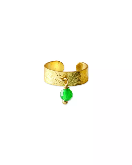 Gemstone Earcuff Rozenkwarts Goud