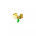 Gemstone Relief Earcuff Aventurijn Goud