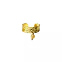 Gemstone Relief Earcuff Citrien Goud