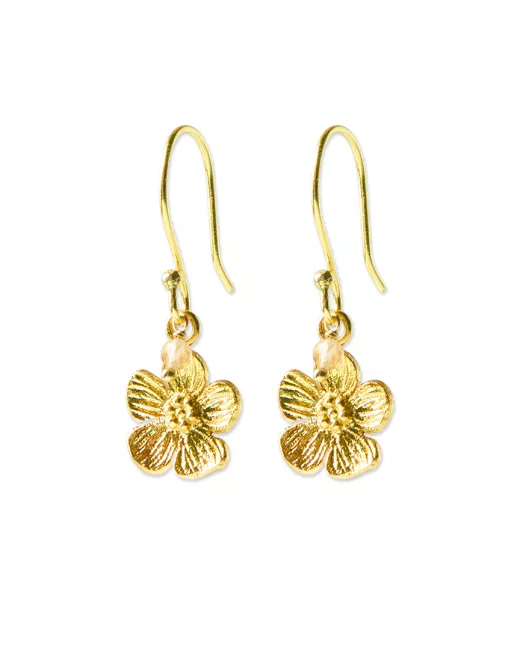 Generous Aventurine Gold Plated Earrings