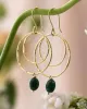 A Beautiful Story - Boucles d'oreilles Enjoyable Aventurine Plaqué Or 