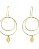 Enjoyable Aventurine Gold Plated Earrings