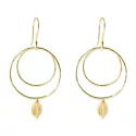 Boucles d'oreilles Enjoyable Citrine Plaqué Or