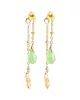 Enjoyable Aventurine Gold Plated Earrings