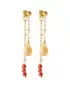 Felicity Citrine Carnelian Gold Plated Earrings