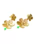 Expressive Aventurine Gold Plated Earrings