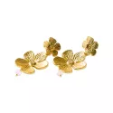 Boucles d'oreilles Expressive Quartz rose Plaqué Or