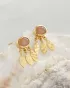 Belief Peach Moonstone Gold Plated Earrings