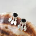 Belief Black Onyx Silver Plated Earrings