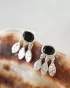 Belief Black Onyx Silver Plated Earrings