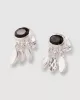 A Beautiful Story - Boucles d'oreilles Belief Onyx noir Plaqué argent