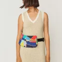 Pleated Fabric Belt Bag ADOR