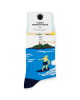 A-DAM - Chaussettes en coton bio Blue Surf