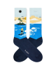 A-DAM - Chaussettes en coton bio Blue Surf