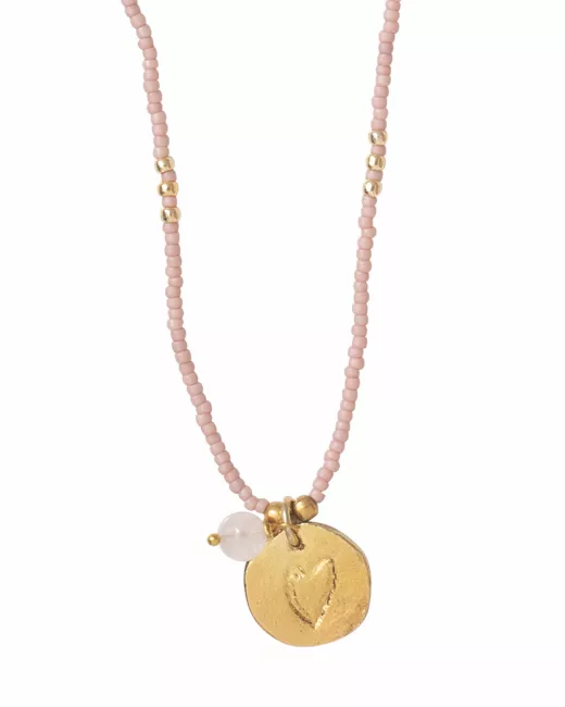 Timeless Rozenkwarts Goud Ketting